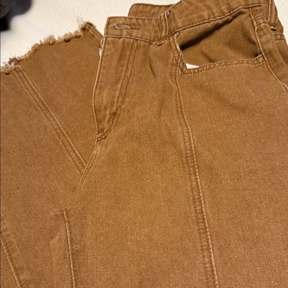 SHEIN Brown Flare & Wide Leg Jeans